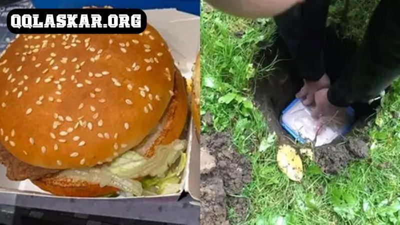 VIRAL Pria Makan Burger yang Setahun Dikubur